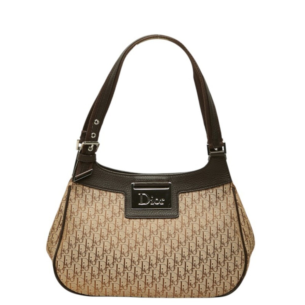 Christian Dior Dior Trotter Oblique Street Chic Logo Plate Handbag One-Should...